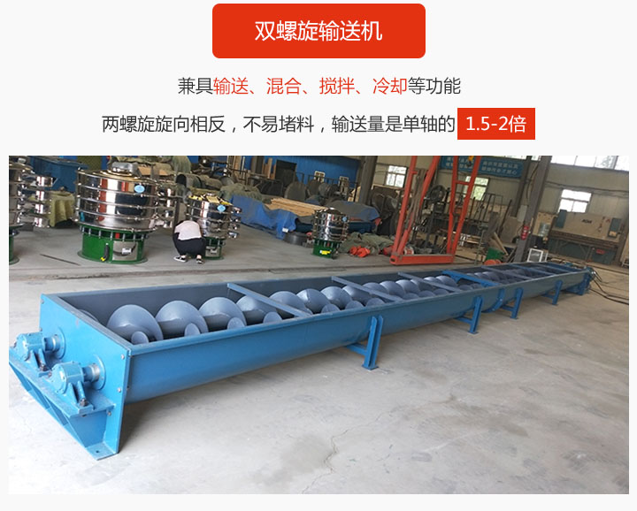 雙螺旋輸送機(jī)具備混合、攪拌功能